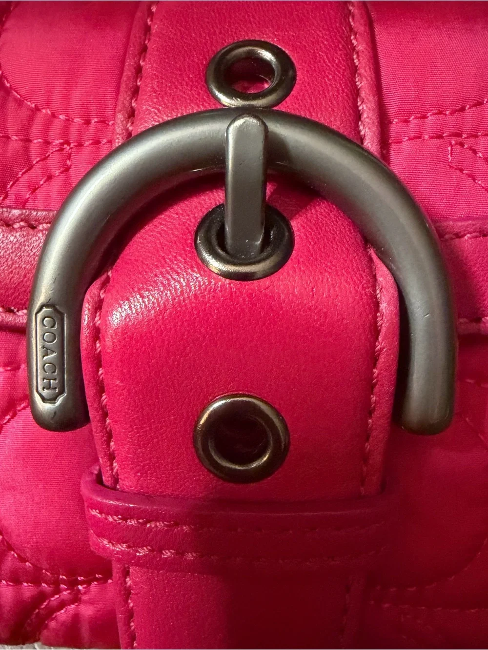 Coach Y2K SoHo Pink Quilted Wristlet